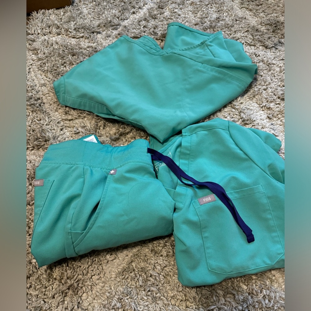 Surgical Green Figs Scrub set Zamora Jogger bottoms & Rafaela + Catarina Top
